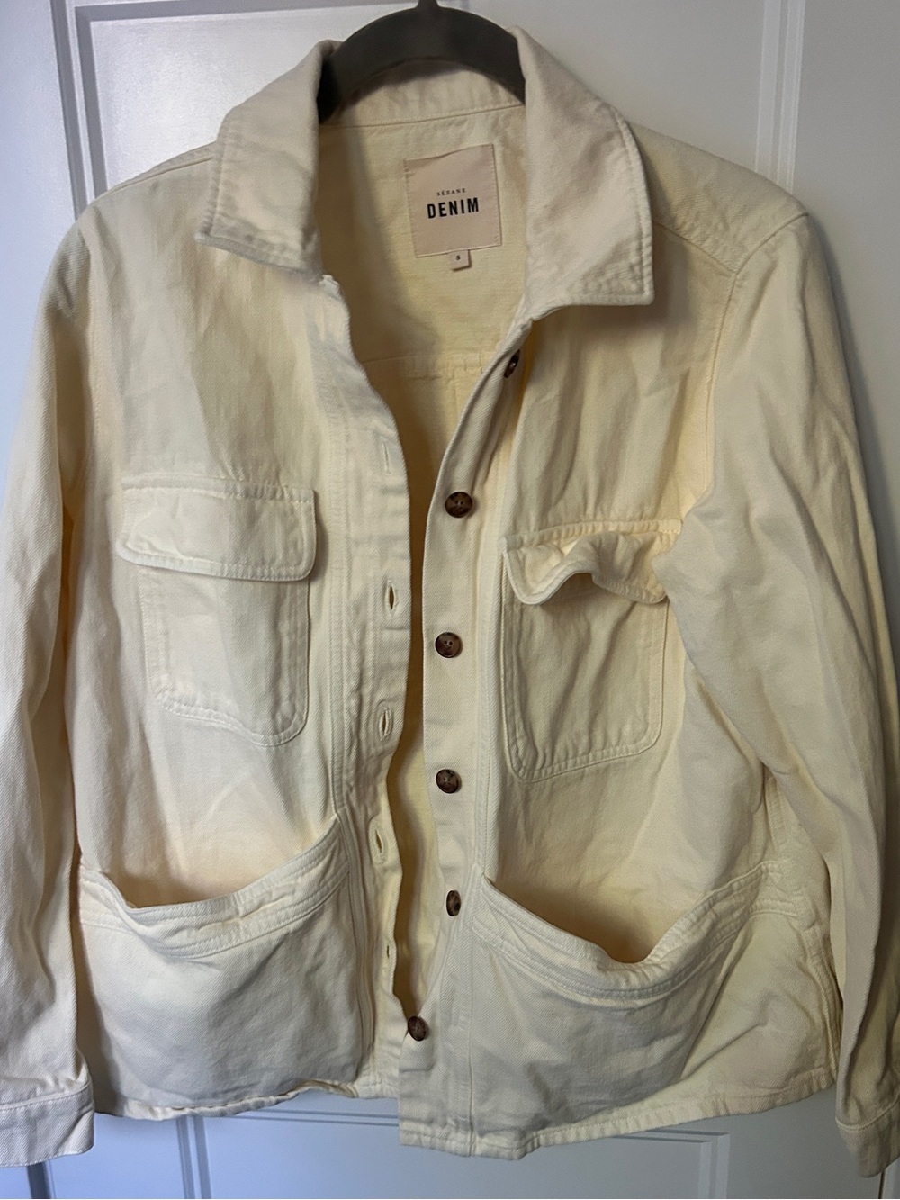 Sézane Willa Jacket butter yellow size small EUC - Picture 5 of 6